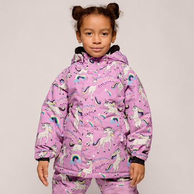 Winterjacke mit Einhörnern