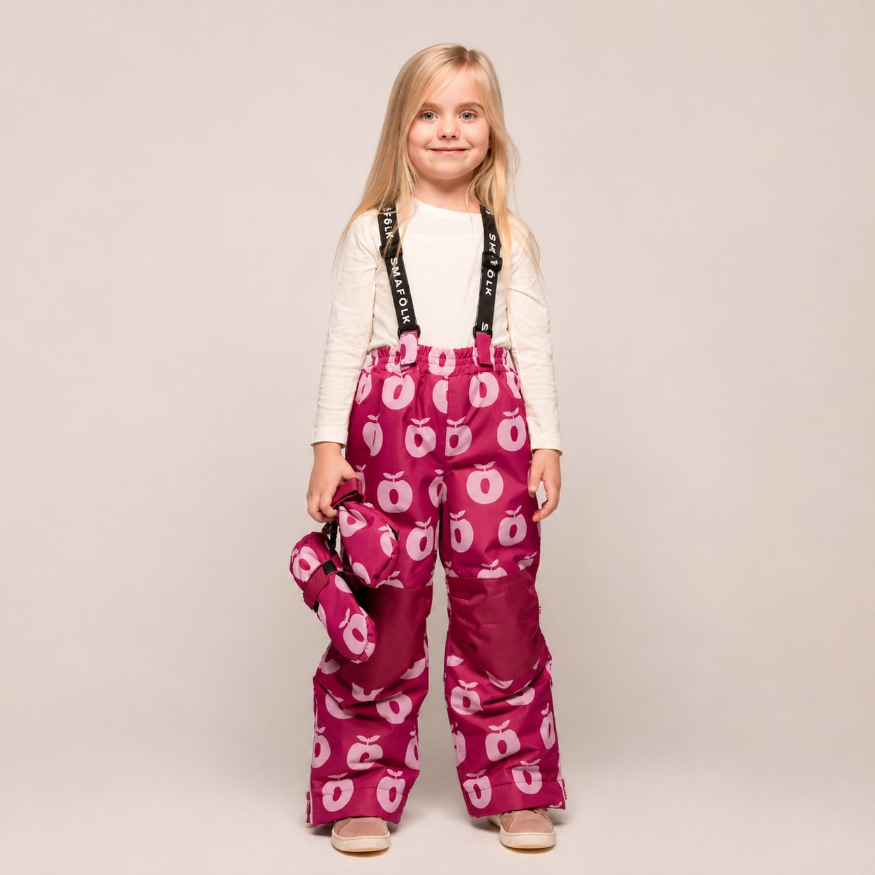 Skihose mit Äpfeln