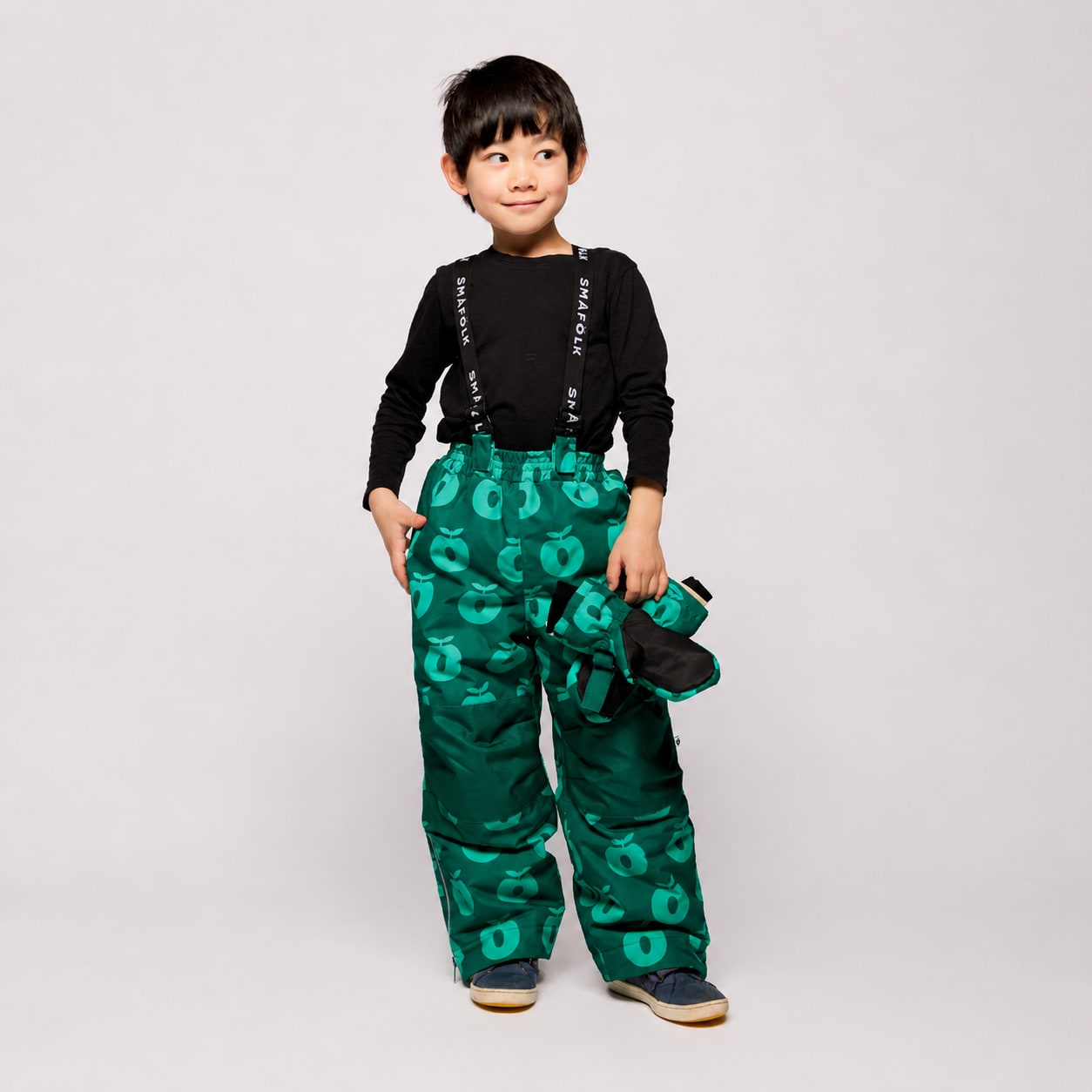 Skihose mit Äpfeln