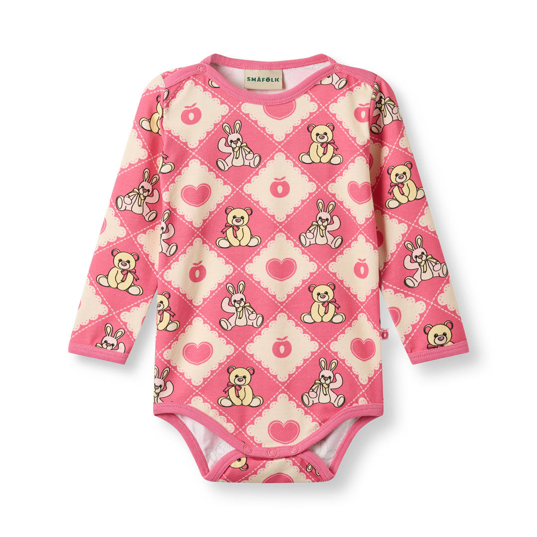 Elstar Langärmliger Baby Body mit Teddybären