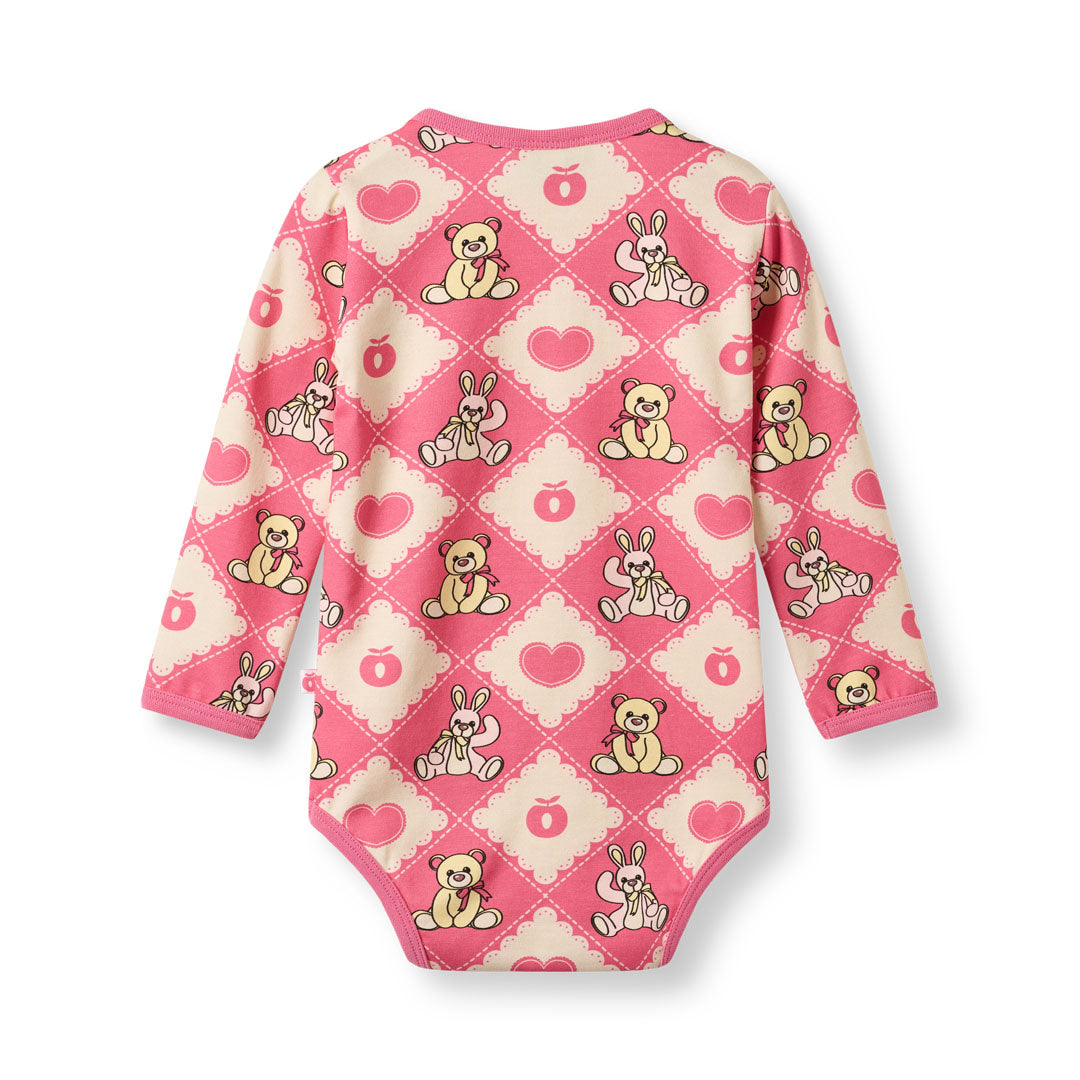 Elstar Langärmliger Baby Body mit Teddybären