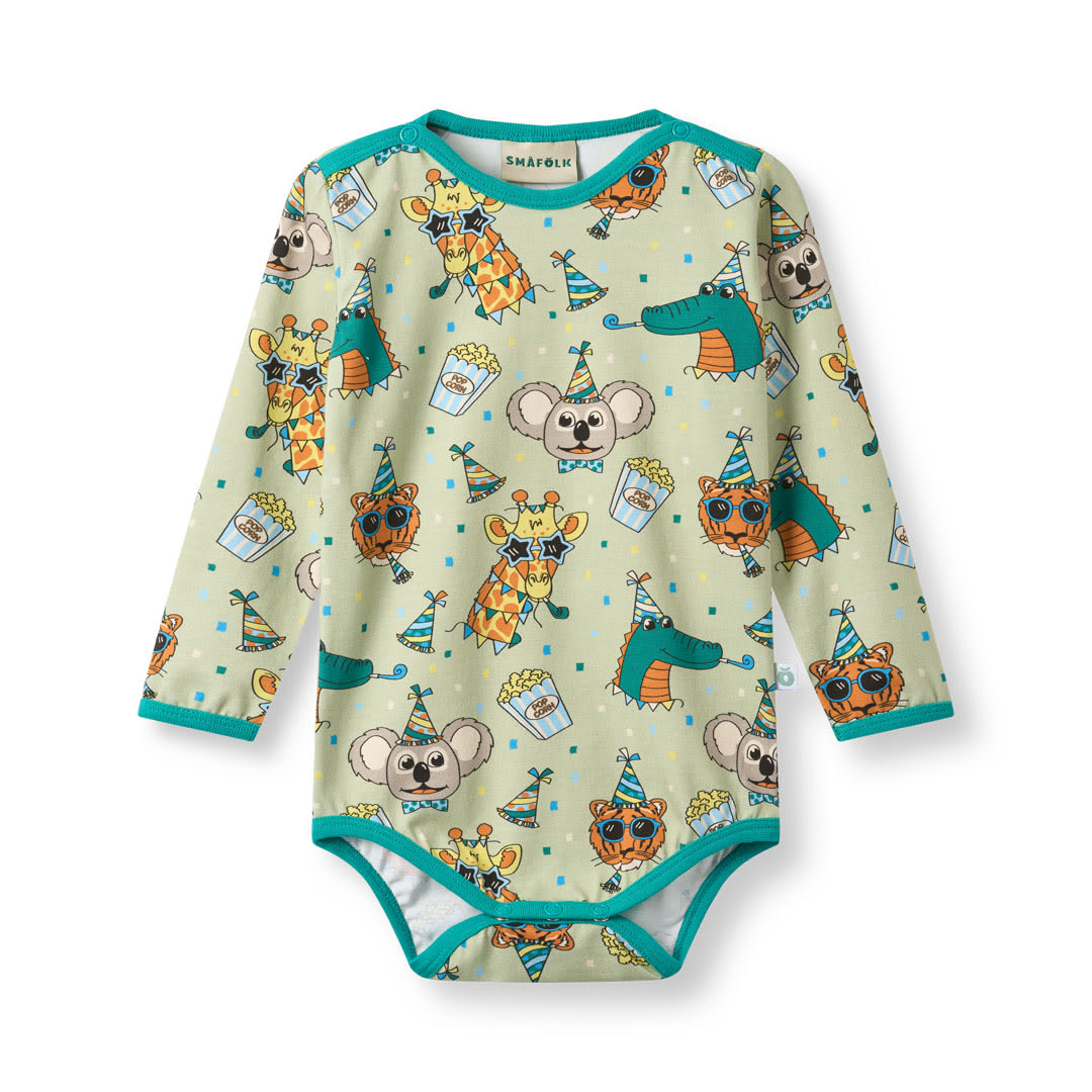 Elstar Langärmliger Baby Body mit Festliche Tiere