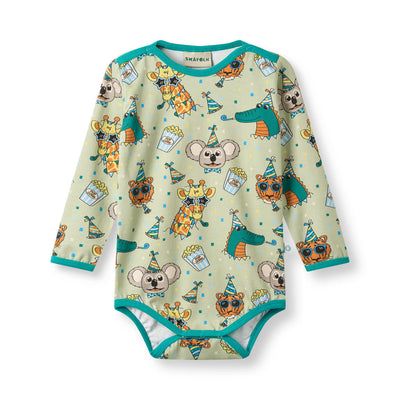 Elstar Langärmliger Baby Body mit Festliche Tiere