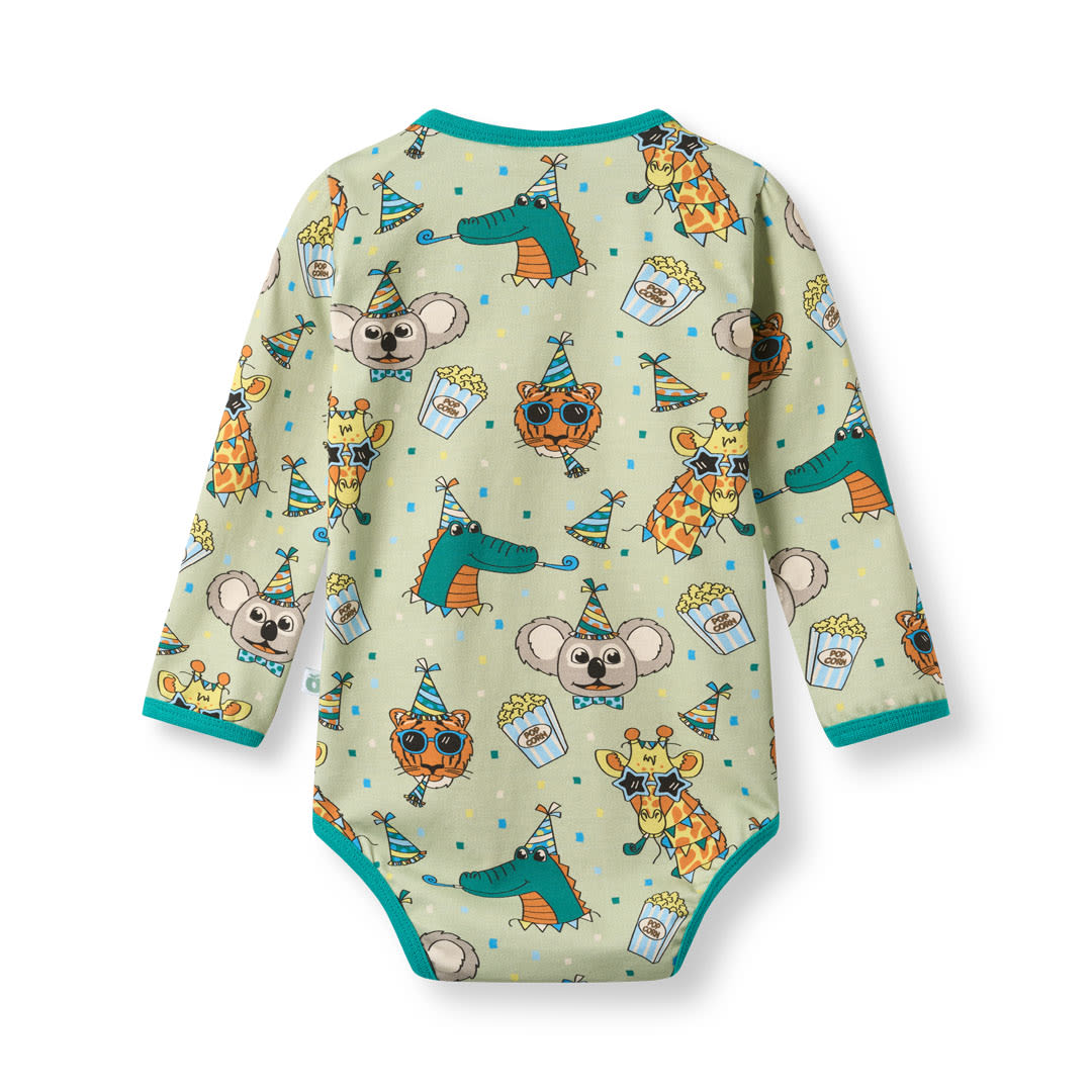 Elstar Langärmliger Baby Body mit Festliche Tiere