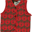 Reversible padded vest Leopard/Retro Apples