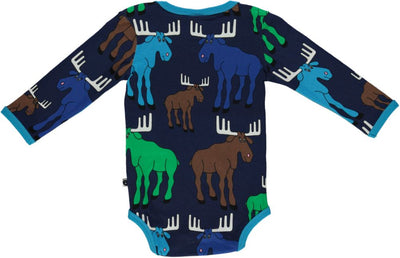 Langärmliger Baby Body mit Elch