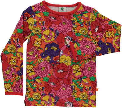 Langarmshirt mit Retro-Blumen