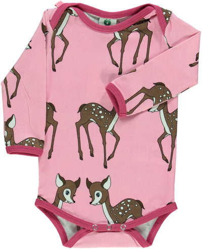 Langärmliger Baby Body mit Hirsche