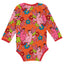 Langärmliger Baby Body mit Kaninchen und Blumen