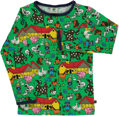 Langarmshirt mit Bauernhausmotiv