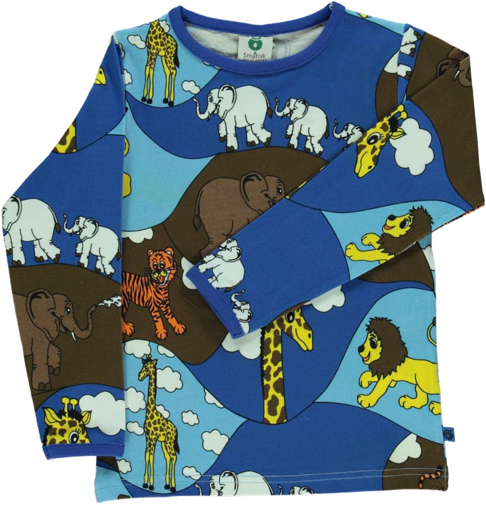 Langarmshirt mit Zootieren