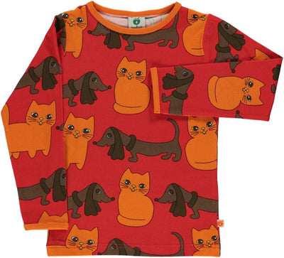 Langarmshirt mit Katzen und Hunden