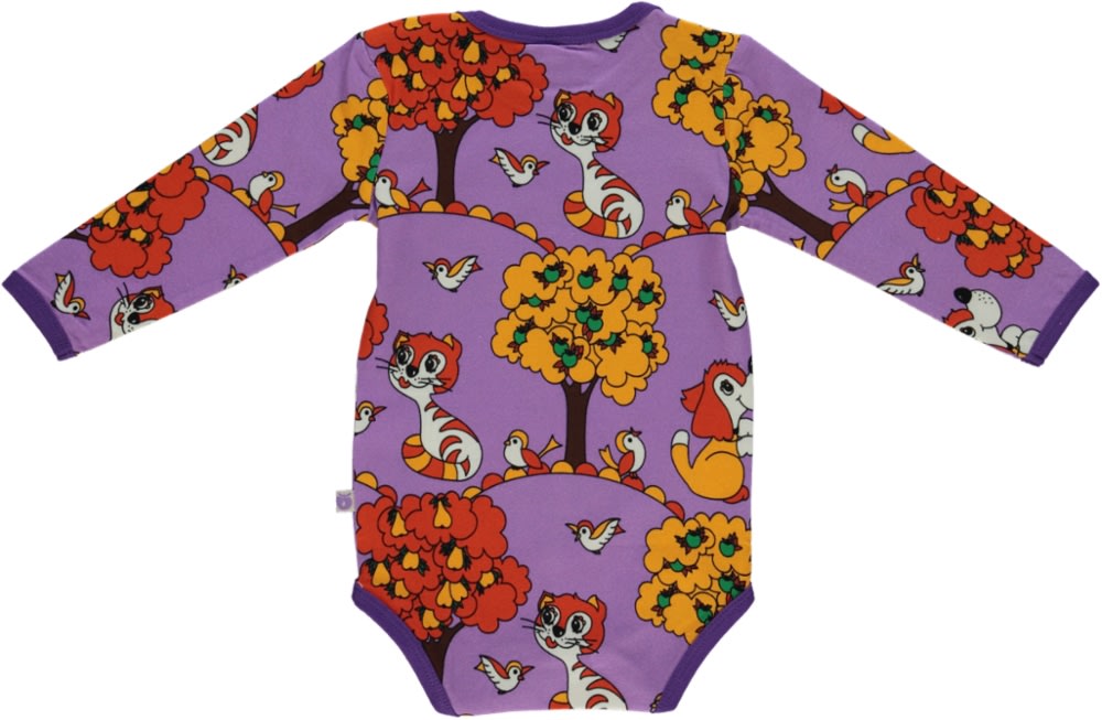 Langärmliger Baby Body mit Waldlandschaft