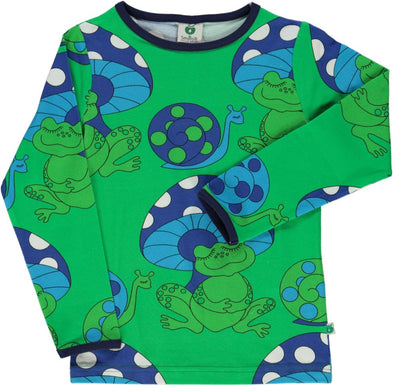 Langarmshirt mit Fröschen und Schnecken