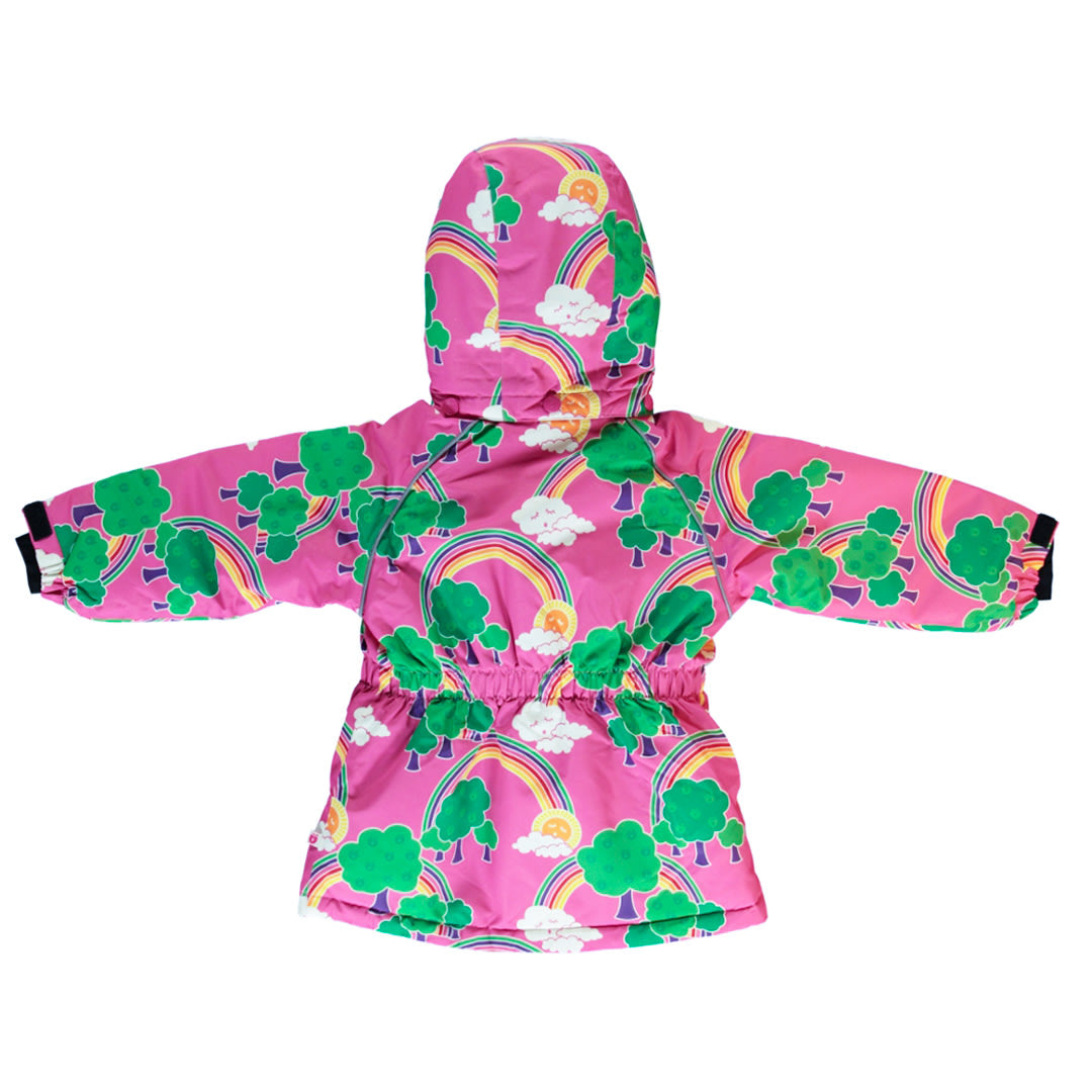 Winterjacke mit Regenbogen