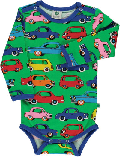 Langärmliger Baby Body mit Autos
