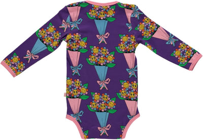 Langärmliger Baby Body mit Blumen