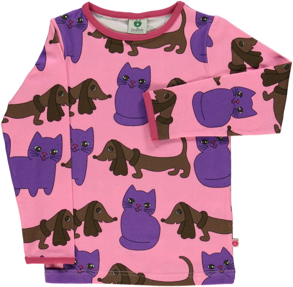 Langarmshirt mit Hund und Katze