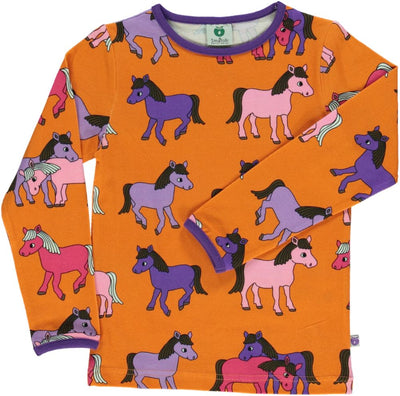 Langarmshirt mit Pferden