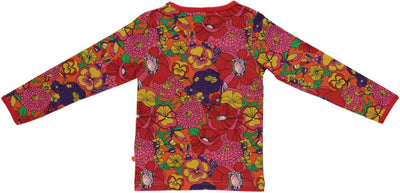 Langarmshirt mit Retro-Blumen