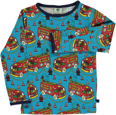 Langarmshirt mit Feuerwehrautos