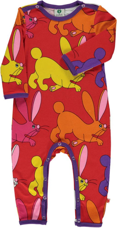 Langärmliger Strampler mit Kaninchen