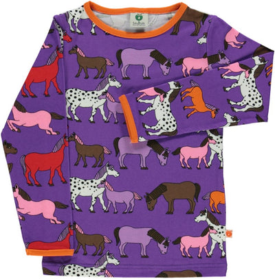Langarmshirt mit Pferden