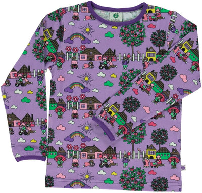 Langarmshirt mit Häusern