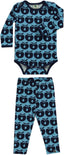 Set mit langärmliger Baby Body und Leggings mit Retro-Äpfeln