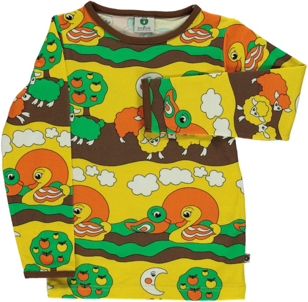 Langarmshirt mit Schafen und Enten