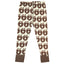Wool-blend leggings with apple print
