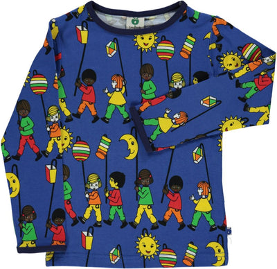 Langarmshirt mit Kindern mit Laternen