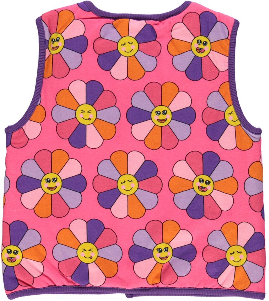 Reversible padded vest Flower