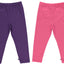 Einfarbiges Set mit 2 Paar Leggings