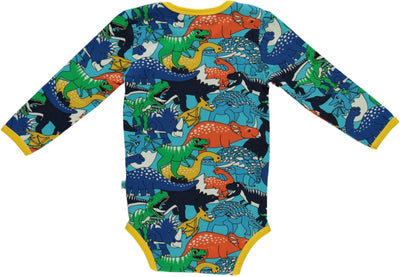 Langärmliger Baby Body mit Dinosauriern