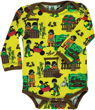 Langärmliger Baby Body mit Garten