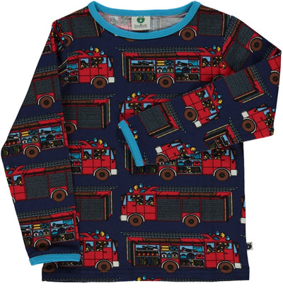 Langarmshirt mit Feuerwehrfahrzeuge