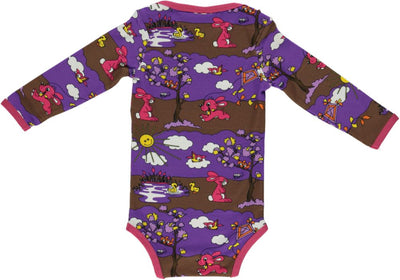 Langärmliger Baby Body mit Herbstlandschaft