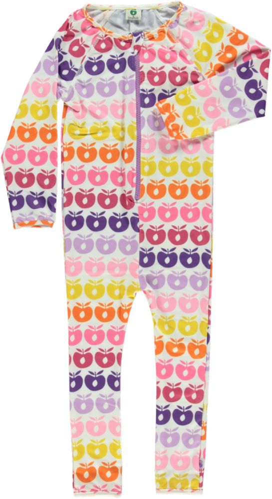 UV50 Swimwear Suit LS. Mini Retro Apples