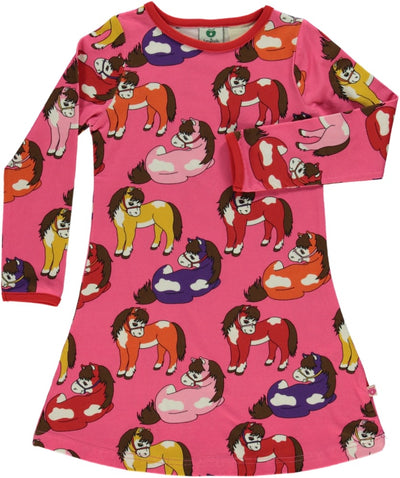 Kleid in A-Linie mit Pferden