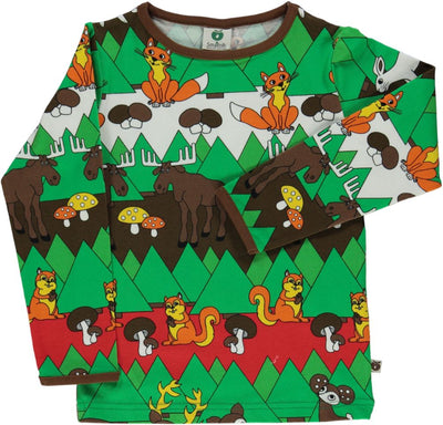 Langarmshirt mit Waldtieren