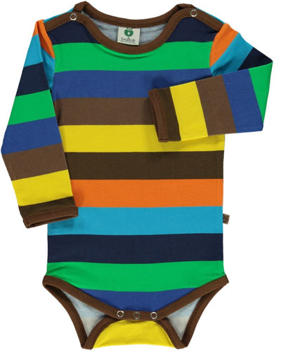 Langärmliger Baby Body mit Streifen