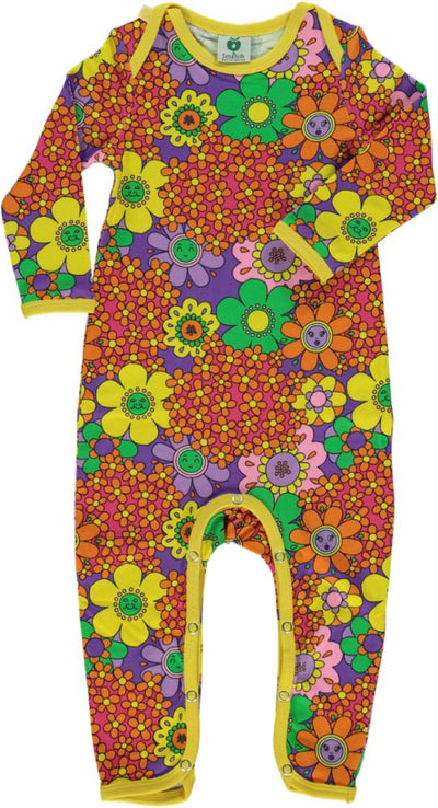 Langärmliger Strampler mit Blumen