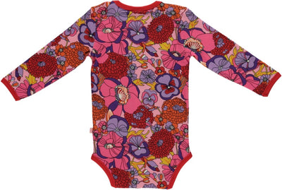 Langärmliger Baby Body mit Blumen