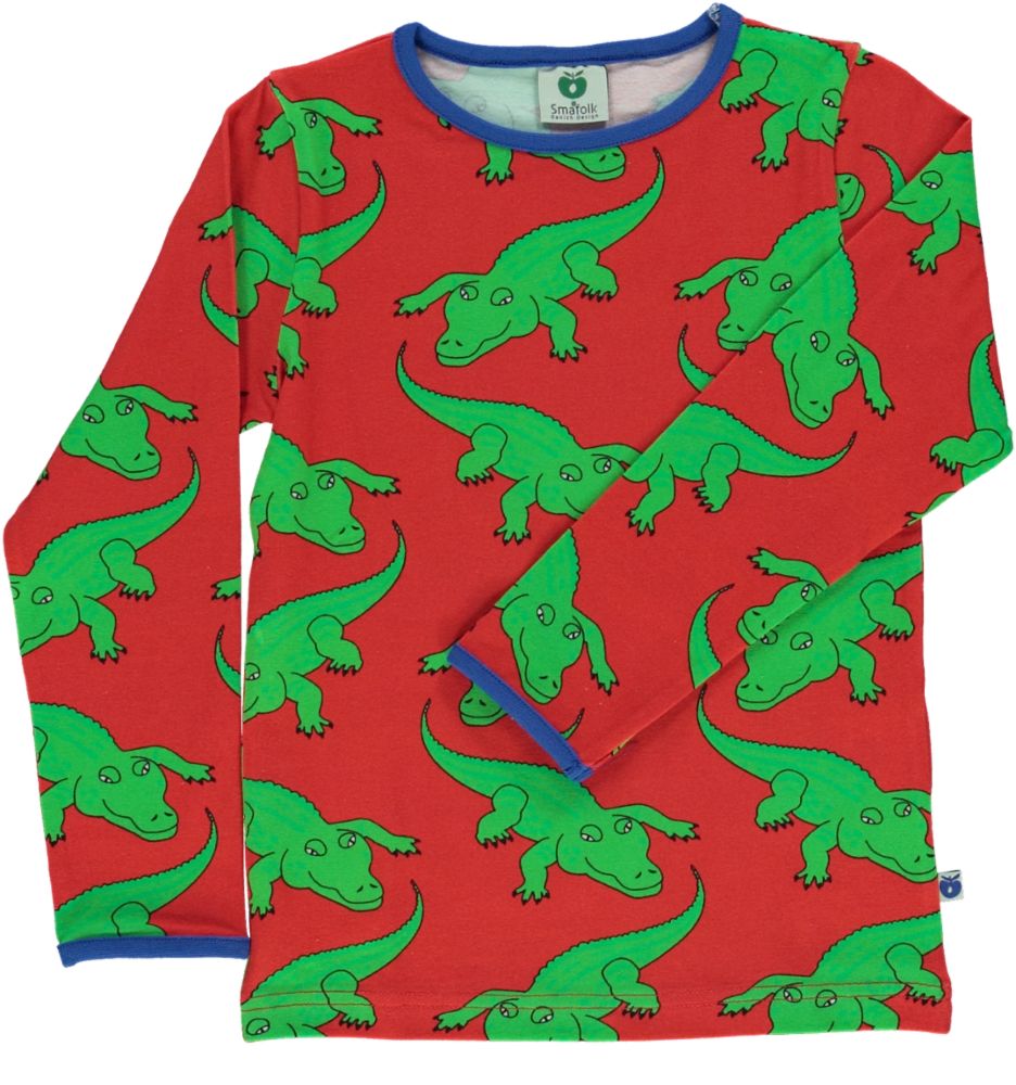 Langarm-T-Shirt mit Krokodilen
