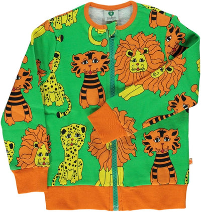 Sweatshirt. Zipper  Tiger, Lion Leopard
