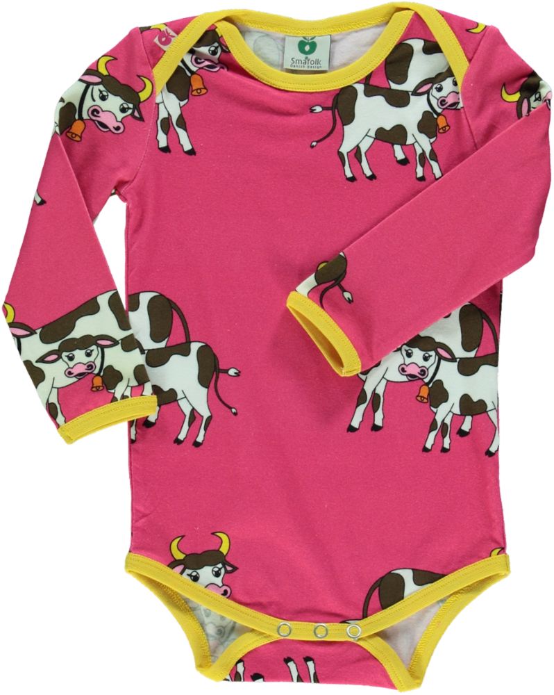 Langärmliger Baby Body mit Kühe
