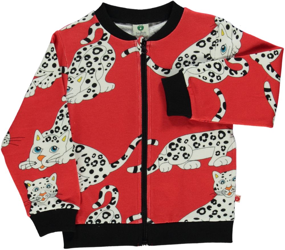 Sweat jacket, Zipper, snow Leopard