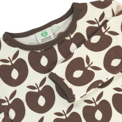 Langarmshirt aus Wollmix mit Äpfeln