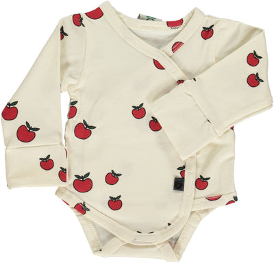 Langärmliger Baby Body mit Mini-Äpfel für Frühgeborene